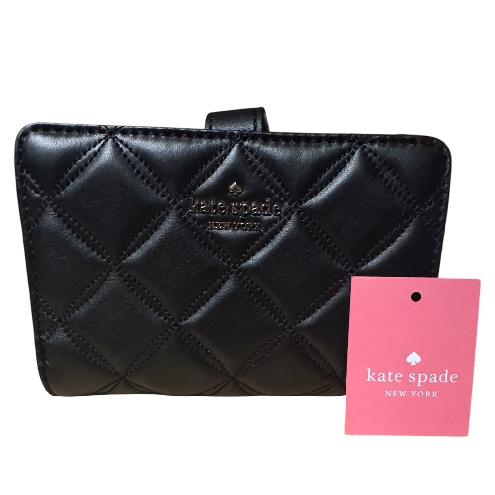 Kate Spade NWT Black Quilted Wallet